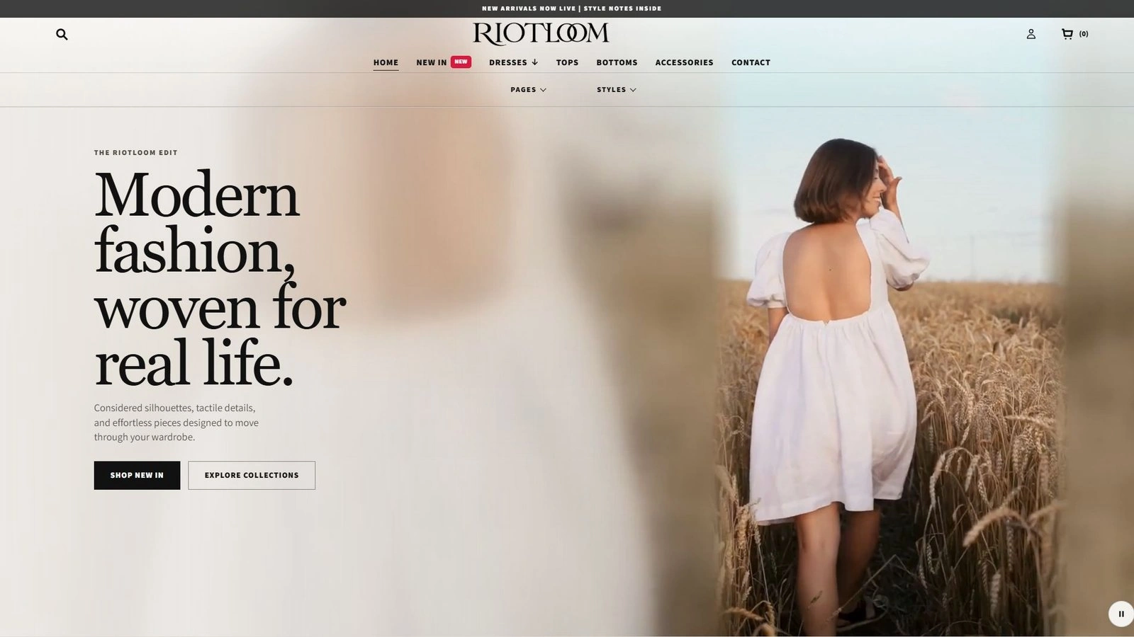RiotLoom website preview