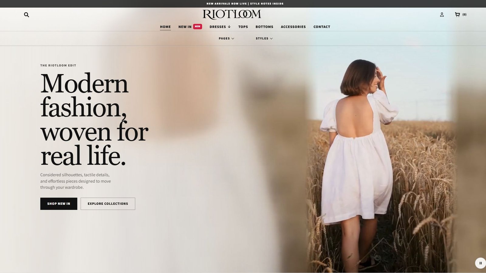 RiotLoom storefront or product preview